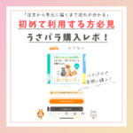 うさパラで実際に購入した体験レポート「注文から手元に届くまでを実体験のリアルな口コミで使い方解説」