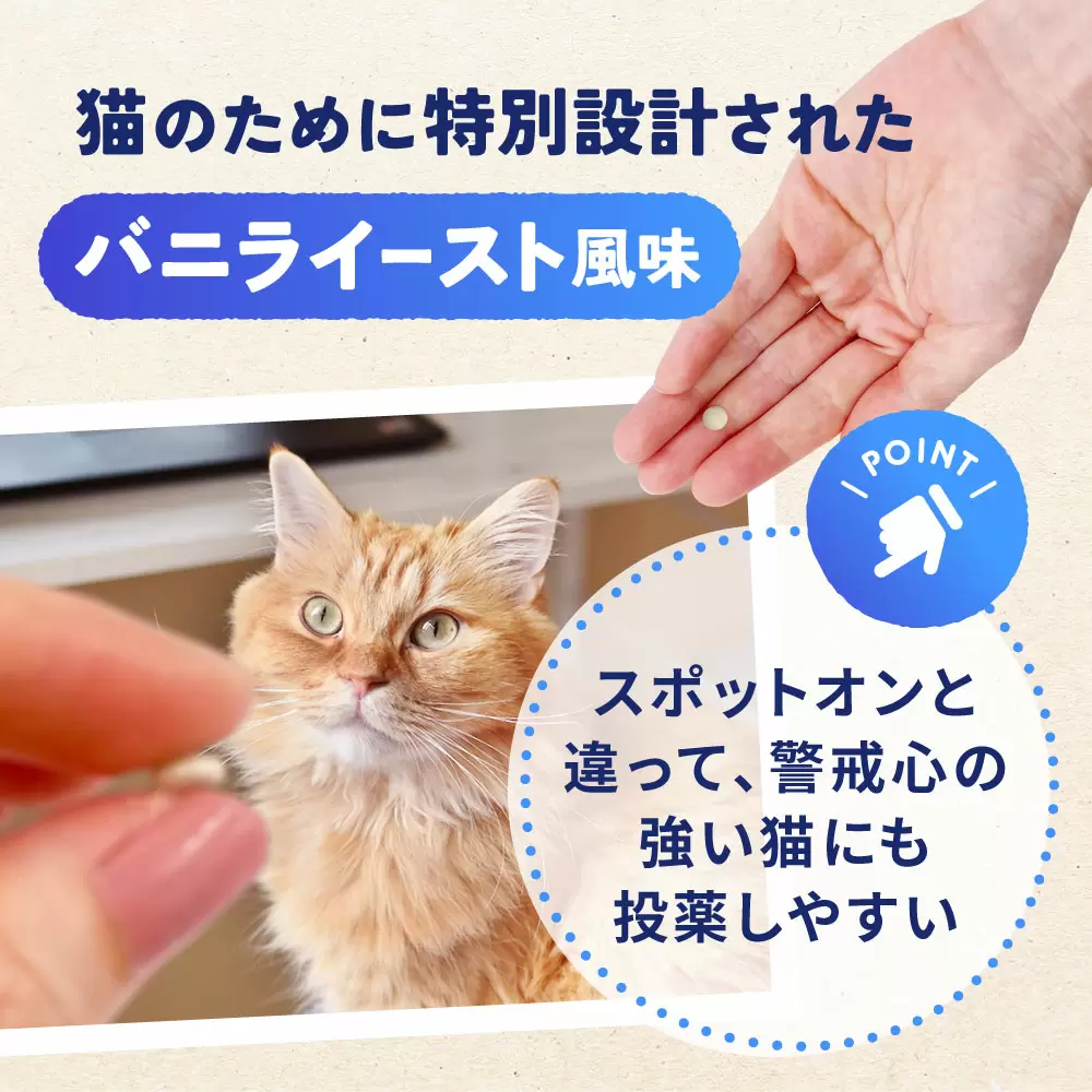 猫用ノミダニ駆虫薬のうち唯一の食べるタイプ「クレデリオ」