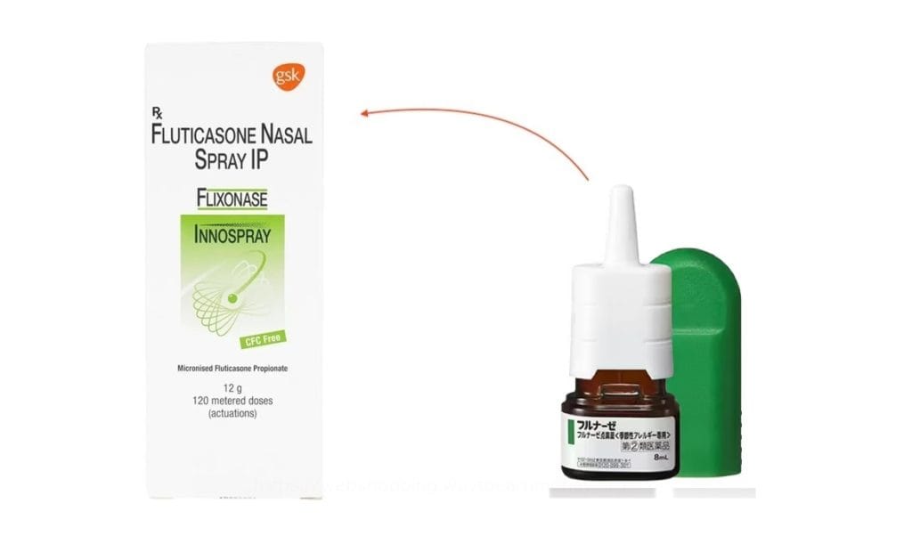 鼻づまりに効くステロイド点鼻薬「フリクソナーゼ（フルナーゼ海外版）」の外観