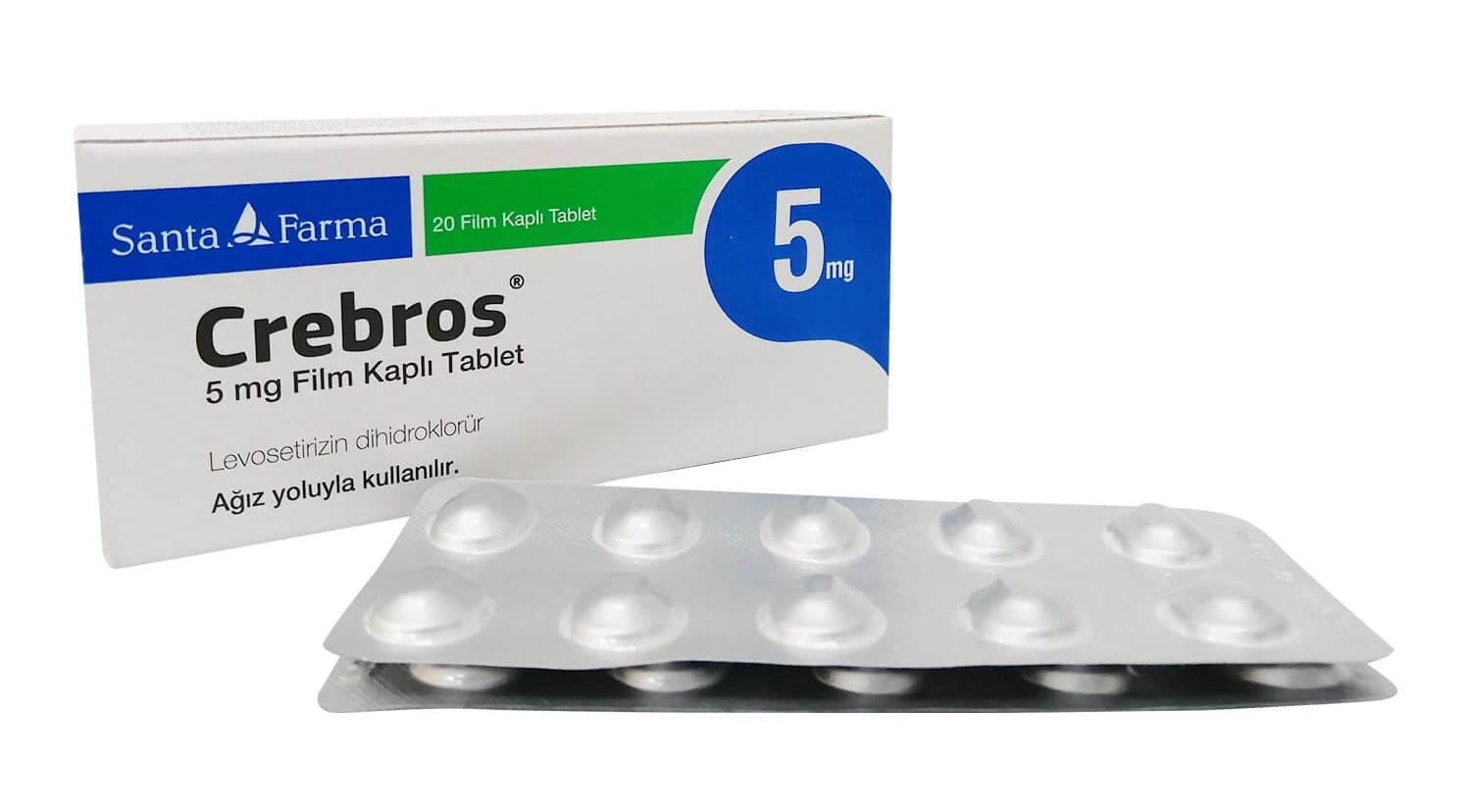 オオサカ堂のザイザルジェネリック「クレブロス」5mgの錠剤パッケージ